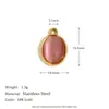 Temperamento europeo y americano nicho de alta gama accesorios de joyería rosados acero inoxidable chapado en oro de 18 quilates redondo marca colgante de flor de gota de aceite