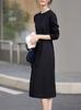 Vestido Hepburn Style Casual Ligero 2025 Primavera Nuevo Sencillo Elegante Elegante Perezoso Slim para Mujer
