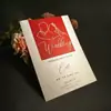 Cartão de Papel Perolado Cartão de Saudação de Casamento Personalizado Cartão Postal de Papel Perolado Impressão Cartão de Papel Dobrável de Alta Qualidade Cartão de Agradecimento Personalização