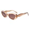 Gafas de sol polarizadas de placa con montura estrecha estilo ojo de gato personalizadas europeas y americanas, Gafas de sol retro tridimensionales de montura pequeña de alta gama para hombre y mujer, Transfronterizas