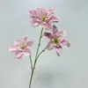 3 flores artificiales: Lirios dorados y de jade estilo Monet, begonias, flores de tela de seda para decoración de bodas y del hogar