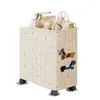 Cesta de Almacenamiento Plegable para Cachorros, Cesta de Almacenamiento Portátil Multifuncional con Ruedas para Hogar, Dormitorio, Mesa, Caja de Almacenamiento Móvil, Almacenamiento