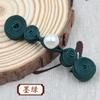 Hebilla Cheongsam de Perla de Calabaza Hanfu Botón Hecho a Mano de Dos Ruedas Botón Traje Tang Top Prenda China Accesorios Decorativos