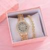 Reloj Popular de TiktTok Tazón del Tesoro Reloj de Lujo con Diamantes Completos para Mujer con Cadena de Acero Cielo Estrellado Reloj de Esfera Pequeña para Mujer