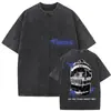 Camiseta Vintage Lavada Nsqk Aoou Piensa en Mí Nuevo Álbum 2025 para Hombre Hip-Hop Gótico