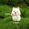 Lindo Perrito Blanco Musgo Micro Paisaje Creativo Dibujo Animado Cachorro Decoración Accesorios Mini Coche Adornos de Escritorio