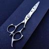 Tesoura Profissional para Cabeleireiro de 6 Polegadas com Design de Padrão Vazado para Estilistas, Tesoura para Cortar Cabelo, Tesoura Reta, Conjunto de Tesouras Desbastadoras para Corte