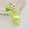 Chaveiro de acrílico de coelho de desenho animado pingente criativo LOVE casal acessórios de chaveiro de mochila pequenos presentes atacado