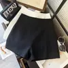 Shorts de Traje Grises Elegantes de Cintura Alta para Mujer, Nuevo Estilo Primavera/Verano 2026, Cubre Cadera, Adelgazantes, de Pierna Ancha Rectos, de Línea A, Hot Pants