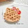 Gato Waffle Lindo Cabeza de Comida Juguete Hecho a Mano DIY Pegamento de Crema Accesorios de Resina Piezas Pequeñas Materiales para Joyería Al por Mayor