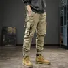 Nueva colección de otoño: Pantalones de trabajo americanos para hombre, de corte slim y elegantes, para uso en exteriores, con múltiples bolsillos y un diseño moderno de pierna cónica