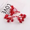 Venta Caliente Transfronteriza Estilo Bosque Bayas Navideñas Simuladas Espuma Enchufe DIY Hecho a Mano Guirnalda Adorno para la Cabeza Material Decorativo Accesorios