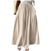 Pantalones de Lino Transpirables de Pierna Ancha de Verano 2026 Pantalones Cortos de Cintura Alta Pantalones Culotte de Lino Sueltos para Mujer Pantalones para Mujer