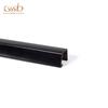 Tira de borde en forma de U negra tira de plástico PVC brillante tira de borde para tablero KT perfil de PVC