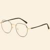Nueva montura de gafas irregular de alambre de pie de acero plástico, montura de gafas de metal retro, tendencia literaria pequeña y fresca, espejo plano