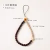 Cordão de Celular com Contas Feito à Mão Sândalo Roxo Estrela Lua Bodhi Novo Estilo Chinês Gato da Fortuna Queimado Corda de Pulso Portátil para Mão Ornamentos de Cordão Cultural