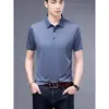 Camiseta de Manga Corta de Verano para Hombres Jóvenes y de Edad Media, Color Sólido Casual Diaria Delgada Camisa Polo, Top para Hombre, Camiseta de Manga Media