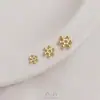Contas Espaçadoras de Floco de Neve Cor-Preservadora Preenchidas com Ouro 14K Americano Espaçador Pulseira de Contas DIY Feita à Mão Colar Acessórios de Joias