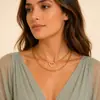 Collar de cadena de clavícula para mujer personalizado de doble capa apilada con clip de papel de metal de estilo frío de joyería transfronteriza