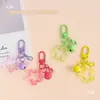 Estrella transparente de cinco puntas de colores 14 mm campana cierre de mosquetón hebilla de puerta colgante de llavero joyería hecha a mano DIY al por mayor no