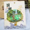 Ímã de Geladeira de Madeira Original Desenho Animado [Série Guizhou] Guizhou Guiyang apresentando as características únicas da Aldeia Miao Xijiang Qianhu