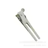 Pinza de doble horquilla plana de 4,6 cm, precio bajo, comercio exterior, sin costuras, de acero inoxidable, para joyería DIY, accesorios al por mayor