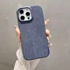 Adecuado para Apple 16Promax Color Puro Patrón de Mezclilla Funda para Teléfono Móvil Iphone15 Media Cubierta Simple 14 Anti-Caída Cubierta Protectora