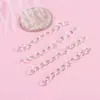 Cadena de colgante para carillón de viento con cuentas DIY con piezas en forma de diamante, trébol de cuatro hojas, cobre puro, cadena de borla de estilo antiguo, cadena de extensión, accesorios de cuentas