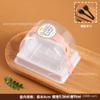 Caja para Rollo de Pastel Desechable Rollo Suizo Rollo de Cuero de Tigre Caja de Embalaje Semirredonda Caja Banji Horneado Pastelería Caja de Embalaje