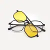 Gafas de Sol Polarizadas de Moda para Mujer en TR90 con Clip Magnético Desmontable, Lentes de Colores para Miopía, Gafas de Visión Nocturna para Hombre