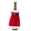 Chenlin Falda para Botella de Vino de Navidad Vestido Set de Vino Decoración Navideña Transfronteriza Set Rojo Navideño Decoración de Mesa Creativa Hogar