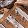 Joyas para uñas anillo en la punta del dedo anillo de diamante cadena aleación incrustado strass Súper hada Red social lujo joya de diamante explosiones