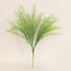 Planta artificial multi-cabeça grama agulha plástico planta aquática planta interna e externa decoração de parede de plantas com grama grama agulha de 7 cabeças folhas finas falsa