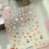 Ferroso Dulce Cálido Ambiente Festivo Pegatinas para Uñas Artísticas Navidad Año Nuevo Lindo Muñeco de Nieve Oso Manzana Colección de Pegatinas para Uñas