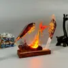 Lámpara Popular Transfronteriza de Resina Lámpara Resina Epoxi Hecha a Mano Lámpara de Resina Dragón que Escupe Fuego Regalo de Halloween