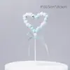 Ornamento Decorativo de Aniversário para Casal Criativo de Meninas para Assar Bolo Flor Bola de Pelo Amor Plug-in Acessórios Cartão
