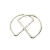 Venta al por mayor de fábrica, disponible, hebilla de aleación de zinc en forma de D, anillo D metálico, hebilla semicircular, hebilla decorativa para equipaje, accesorios de ferretería
