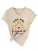 Trabajo social es un trabajo Amazon Ebay Estación Independiente Moda Casual Camiseta de Manga Corta con Cuello en V para Mujer