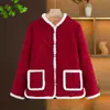 Tops de Mujer Acolchados de Algodón, Ropa Acolchada de Algodón Cálida de Terciopelo Retro Celebridad de Internet, Chaquetas Acolchadas de Algodón de Talla Grande Nuevas para Otoño e Invierno 2025 para Madres