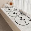 Oso de Dibujos Animados Hogar Sala de Estar Manta Suave Agradable para la Piel Manta de Noche para Dormitorio Alfombra Imitación Cachemira para Ventana de Bahía para Balcón
