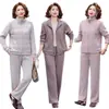 Ropa para Madre Primavera Otoño Ropa Elegante Tallas Grandes Conjunto de Dos Piezas 2026 Holgado Moda Casual Rejuvenecedor Versátil Conjunto Deportivo