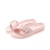 Pantuflas Eva de Hebilla Única Verano Moda Estilo Fresco Simple para Mujer Antideslizantes Impermeables Aumentadoras Pantuflas de Punta Abierta al Mayoreo