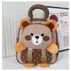 Nova Mochila Infantil de Ursinho Fofo 2026, Mochila Leve de Tecido Oxford para Meninos e Meninas, Bolsa para Passeio de Bebê no Jardim de Infância