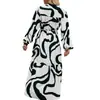 Vestido de Falda Larga de Manga Larga de Botón Sencillo Holgado de Moda de Amazon Transfronterizo para Mujer Otoño e Invierno 2025