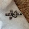 Pinza para el pelo de flor con estampado de leopardo en acetato, pinza de cocodrilo de cristal de alta gama, pinza con flecos, pinza lateral de flor de cinco pétalos