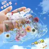 Marcador de Flores Secas Ins Marcador de Flores Secas Transparente de Primavera DIY Estudiante Planta Repujada Niños Hecho a Mano Película para Hacer Espécimen