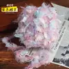 Fio de mohair cintilante misturado à mão para bolsas artesanais DIY, fio macio em cores de doce para chapéus feitos à mão, fio para suéter de crochê