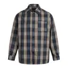 Camisas Xadrez Estilo College Disfarçadas Nanxia para Homens e Mulheres, Tops Casuais Soltos para Casais, Camisas e Jaquetas Populares Casuais Americanas, Tendência