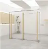Estante de Exhibición para Tienda de Ropa Acero Inoxidable Tienda de Ropa para Mujer Estante Nuevo Color de Tronco Antiguo De Piso a Piso Colgador Nakajima