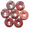 Pingente Fivela Huaigu Ping An 30mm Pedra Natural Cristal Ágata Multicolor DIY Joias Acessórios para Pingente de Roupa